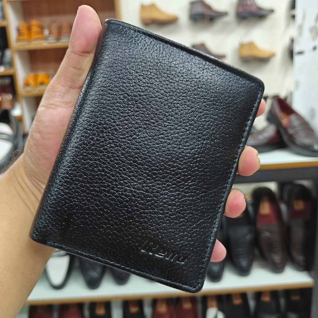 Reno Leather Biker Wallet-Black-RW004